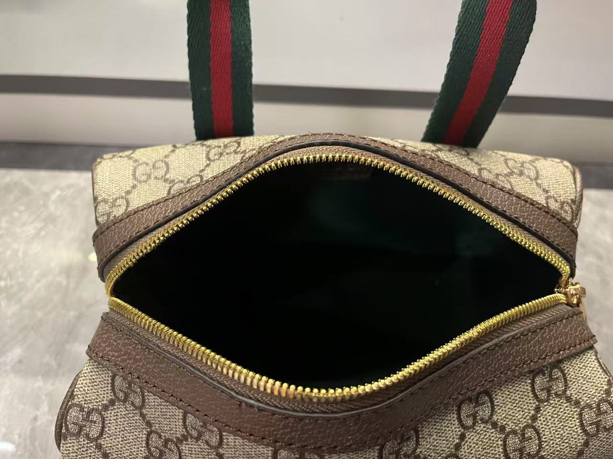 Gucci Mini GG Handbag - Beige and Dark Brown product image 12, provided for visual reference and product detail review