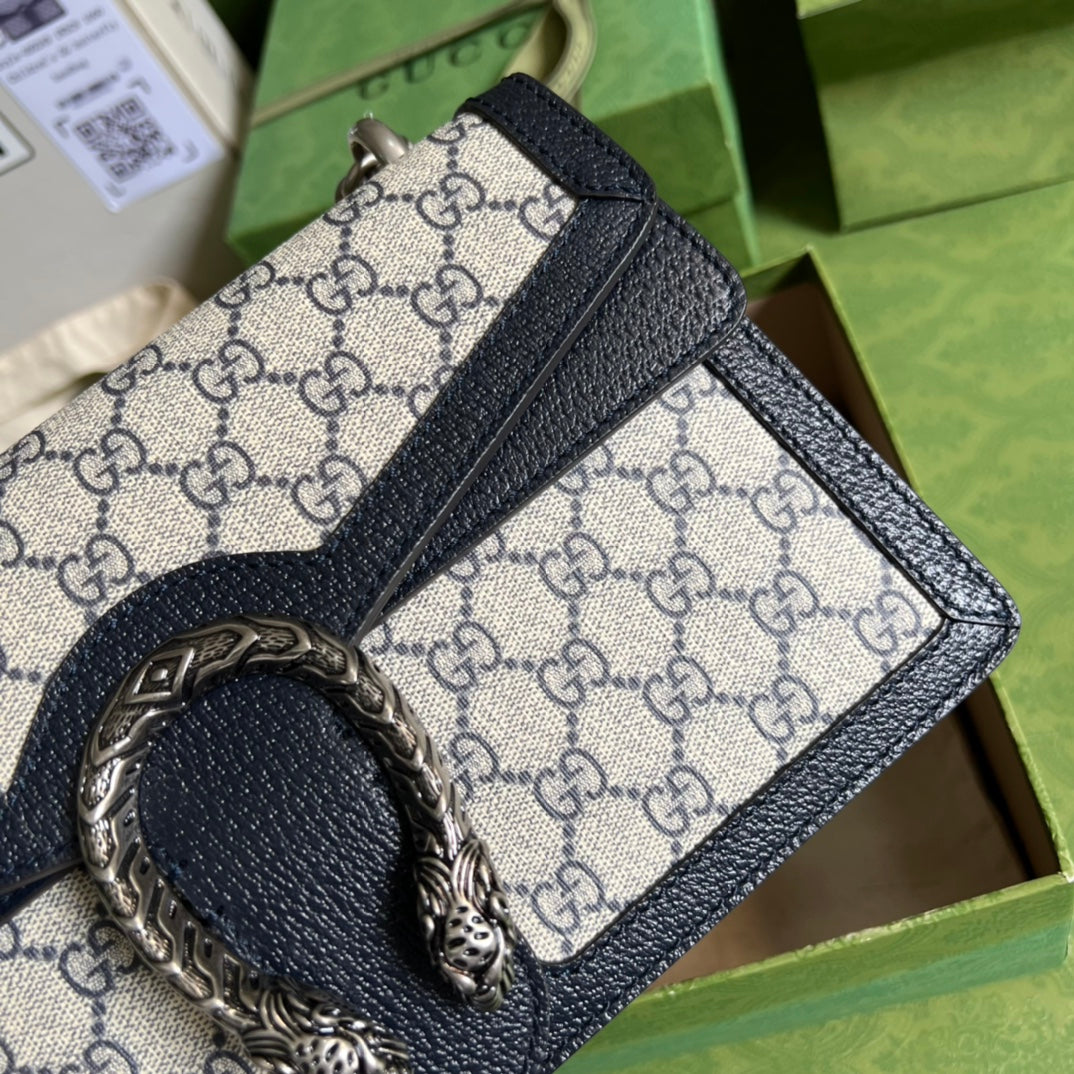 Gucci Dionysus GG Supreme Beige and Blue Shoulder Bag product image 6, provided for visual reference and product detail