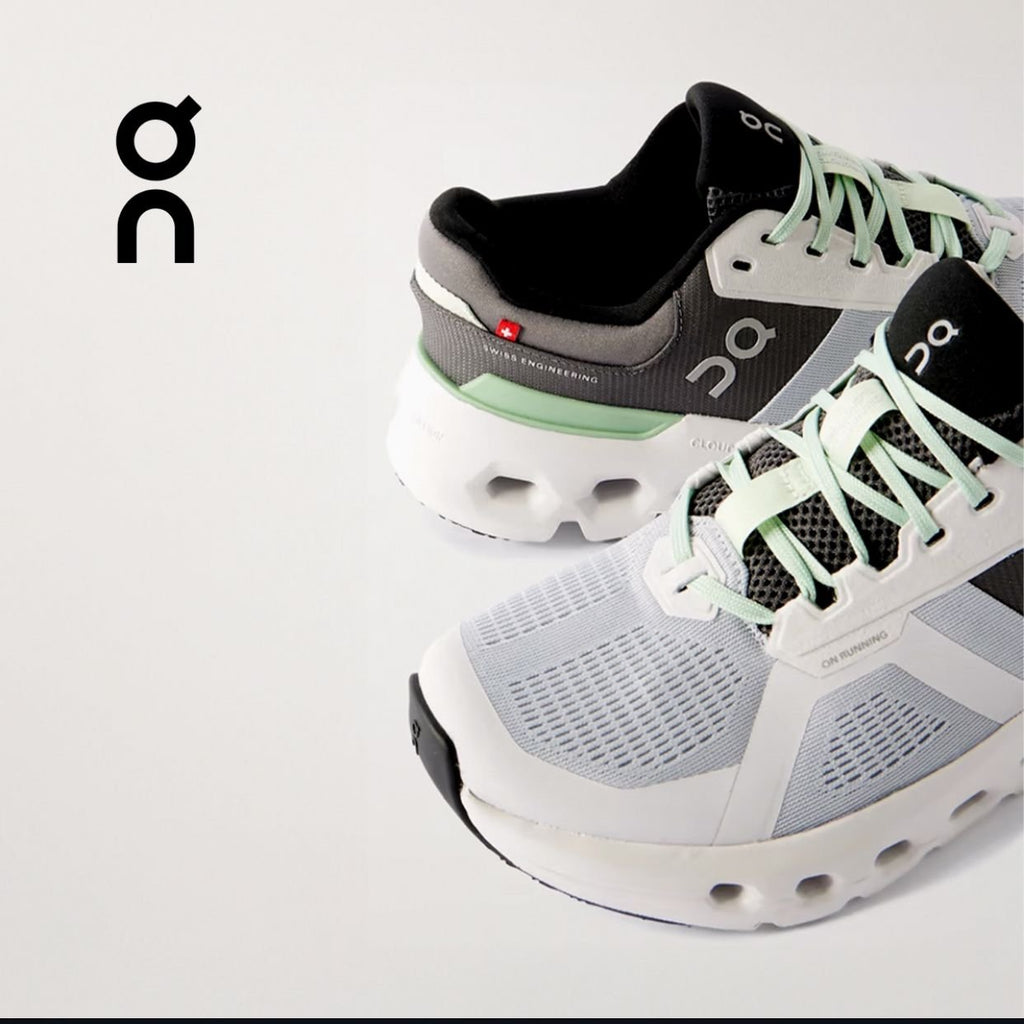 On Cloudrunner 2 Grey/Sage Running Shoes product image 1, provided for visual reference and product detail review