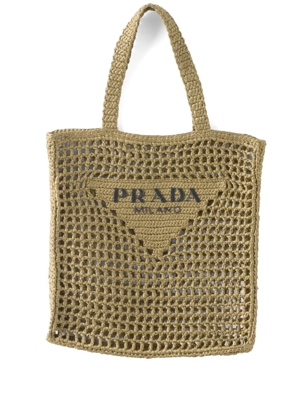 Prada Triangle-Logo Raffia Tote Bag product image 6, provided for visual reference and product detail review