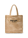 Prada Triangle-Logo Raffia Tote Bag product image 1, provided for visual reference and product detail review