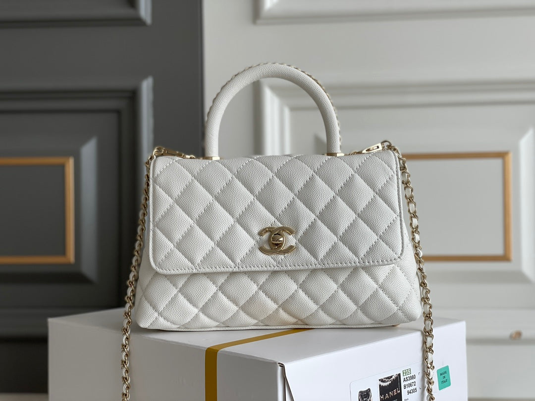 Chanel Coco Handle White Bag product image 7, provided for visual reference and product detail review