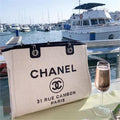 Chanel Deauville Tote Bag - White product image 1, provided for visual reference and product detail review