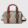 Gucci Mini GG Handbag - Beige and Dark Brown product image 1, provided for visual reference and product detail review