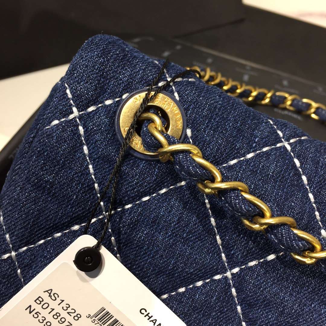 Chanel Denim Quilted Flap Bag product image 9, provided for visual reference and product detail review
