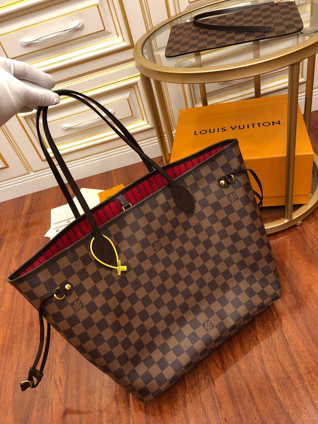 Louis Vuitton Ebene Monogram Leather Bag - Khaki product image 2, provided for visual reference and product detail review