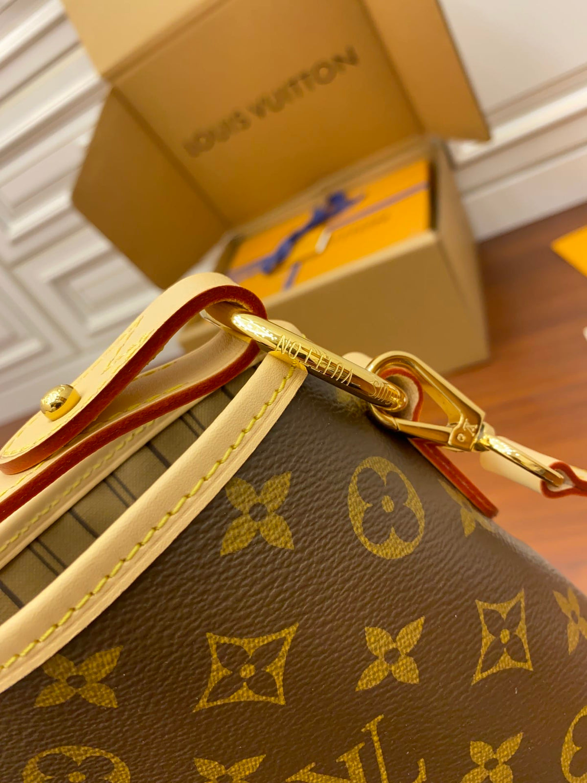 LV Graceful PM Monogram Canvas Tote Shoulder Bag with Leather Trim and Magnetic Closure - Khaki product image 3, provided