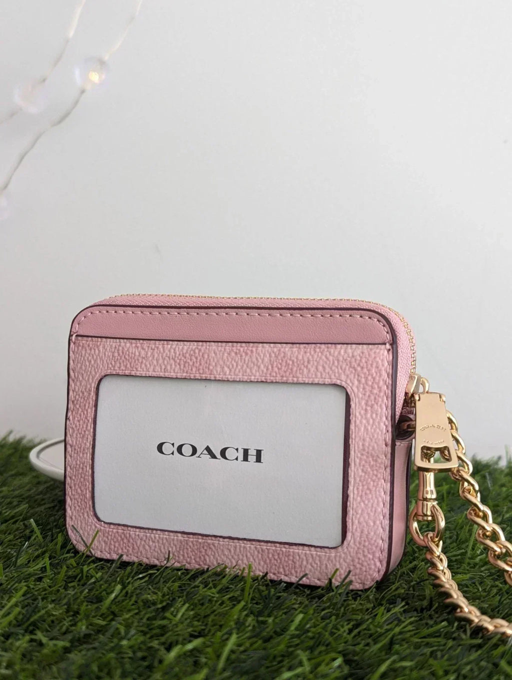 Coach Card Holder Powder Pink product image 2, provided for visual reference and product detail review