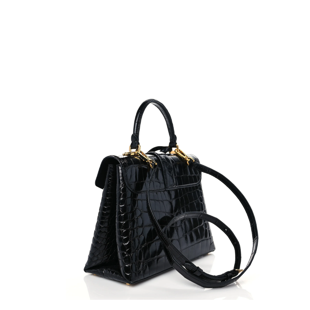 LV Rose Des Vents Mini Handbag - Alligator Matte Black product image 2, provided for visual reference and product detail