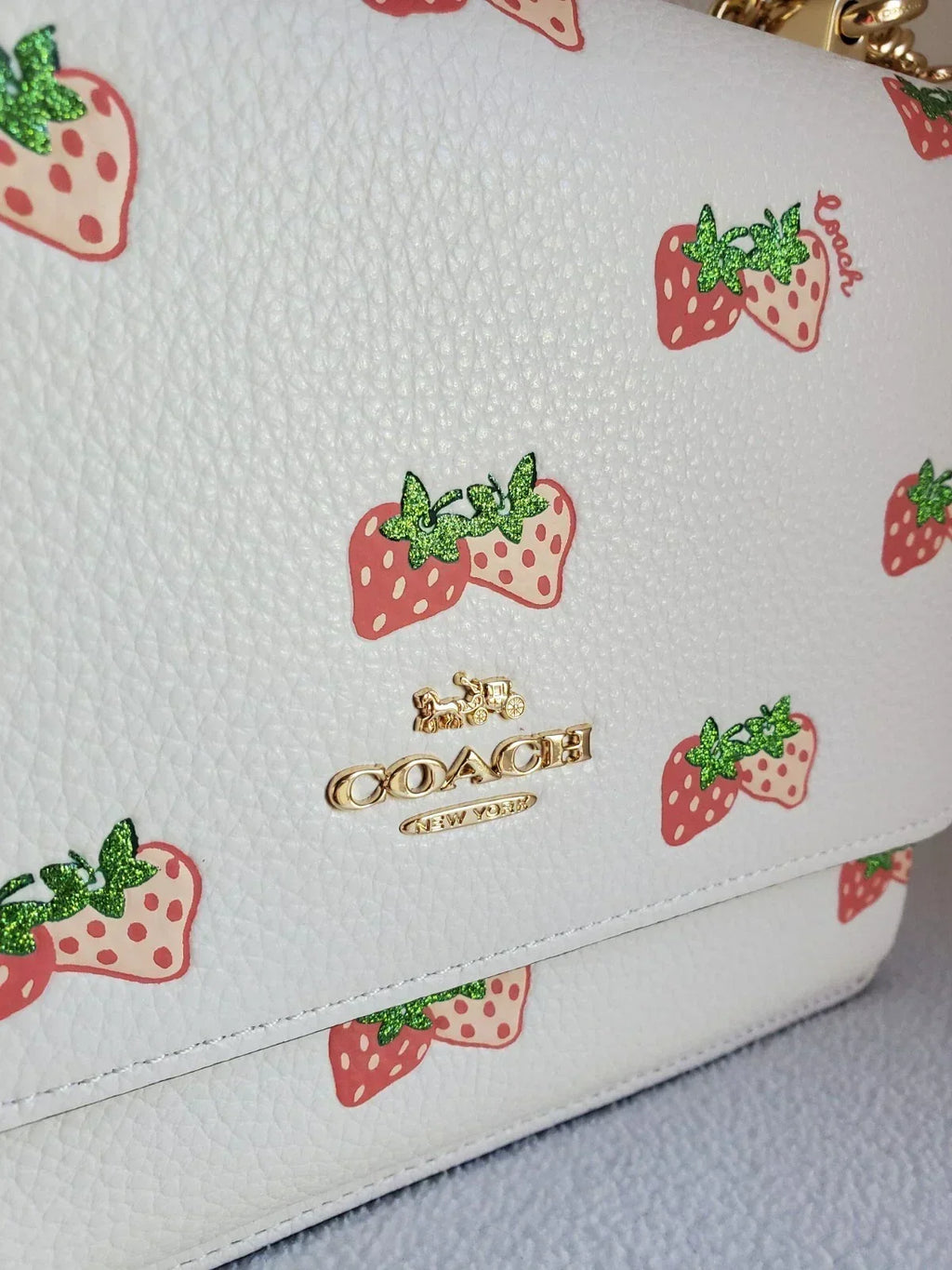 Coach Klare Crossbody with Strawberry Print - White product image 3, provided for visual reference and product detail review