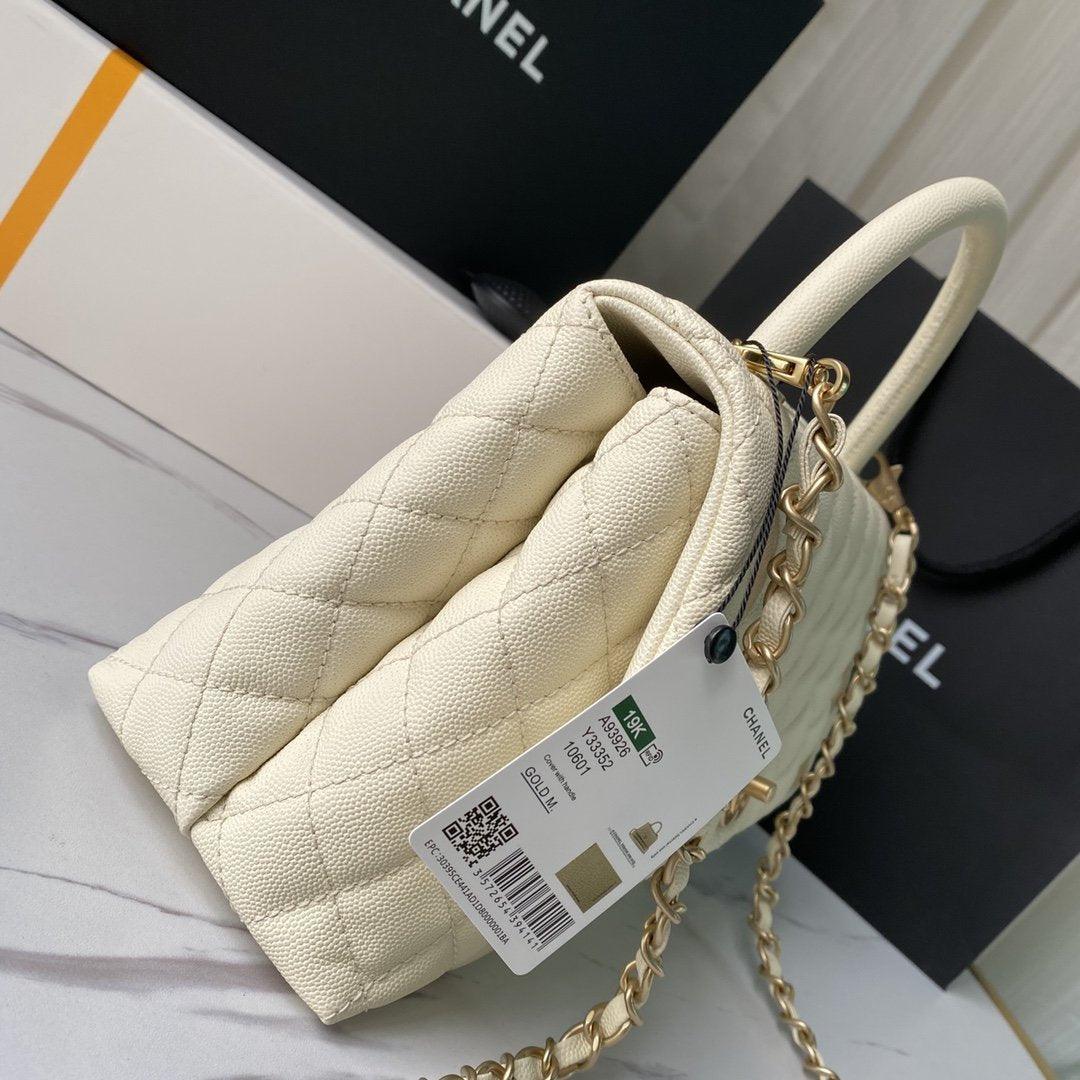 Flap Bag with Top Handle - White product image 4, provided for visual reference and product detail review