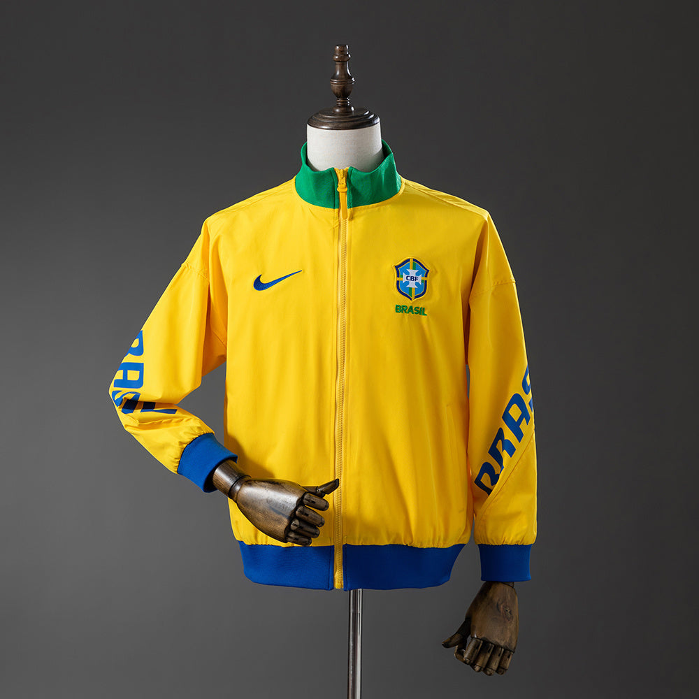 Brazil Windbreaker 2025/26 Yellow Football Jacket product image 1