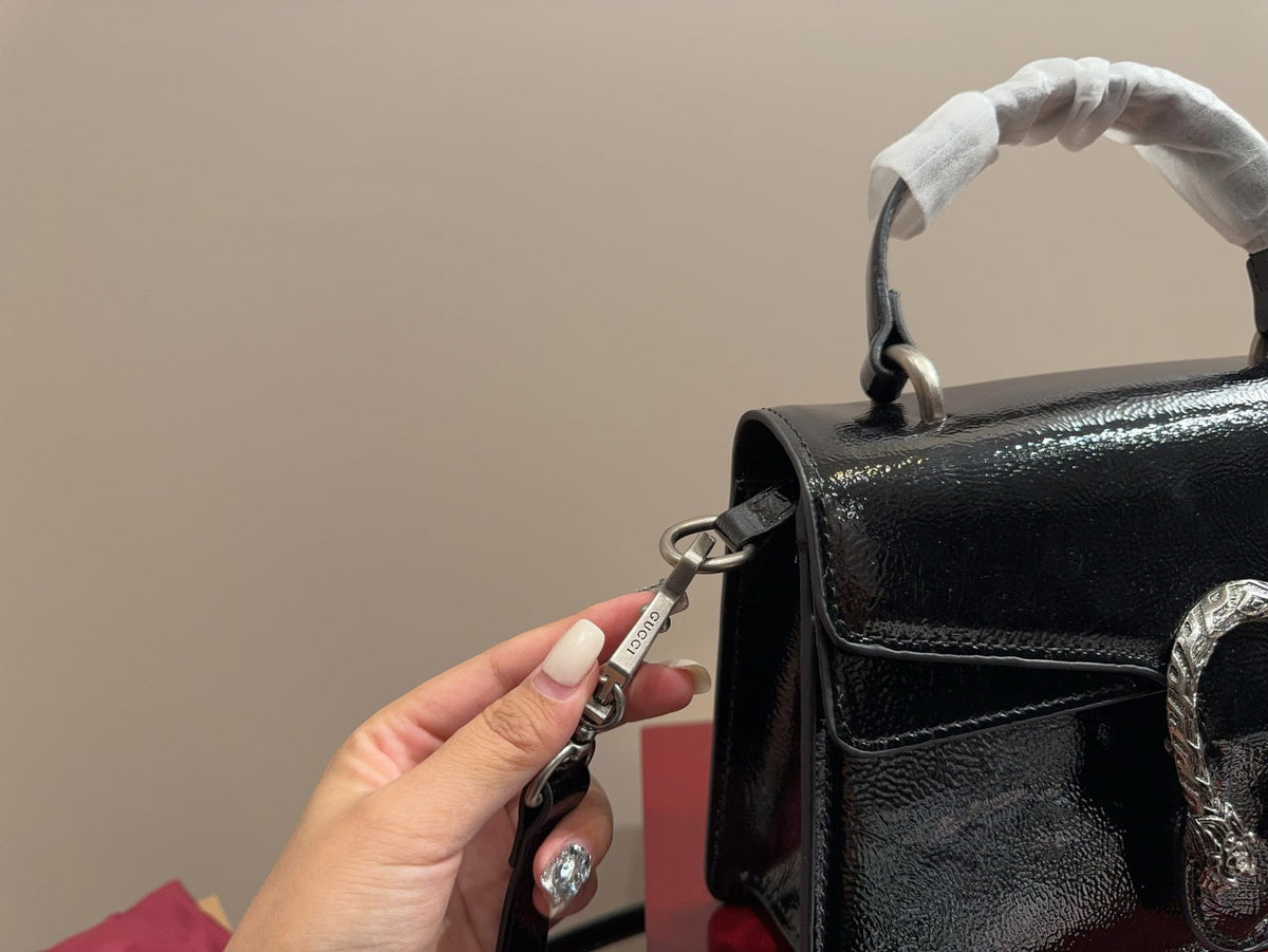 Gucci Glossy Black Handbag Crossbody product image 6, provided for visual reference and product detail review