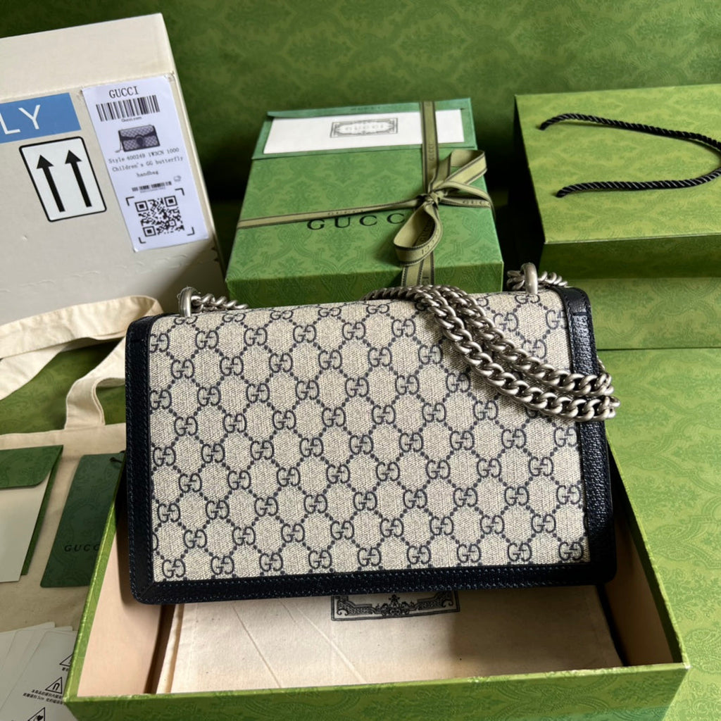 Gucci Dionysus GG Supreme Beige and Blue Shoulder Bag product image 4, provided for visual reference and product detail