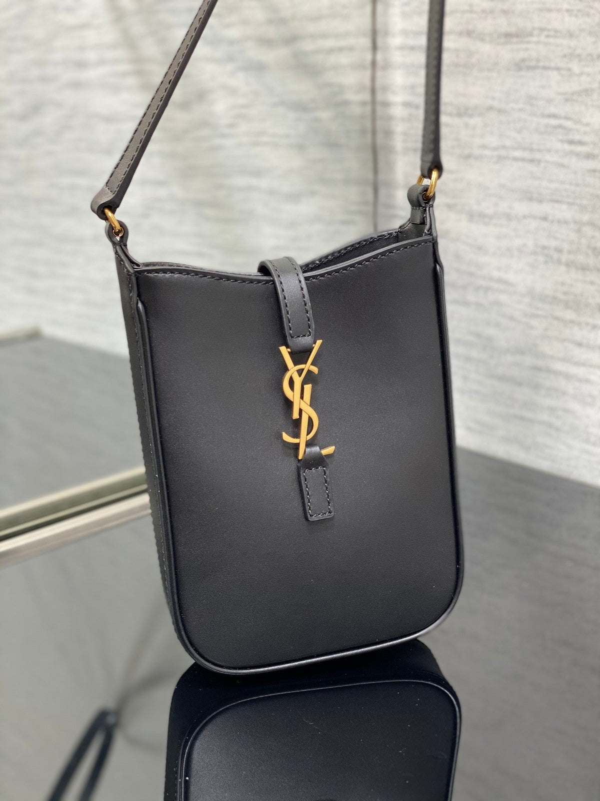 YSL Le 5 a 7 Mini Black Bag product image 7, provided for visual reference and product detail review