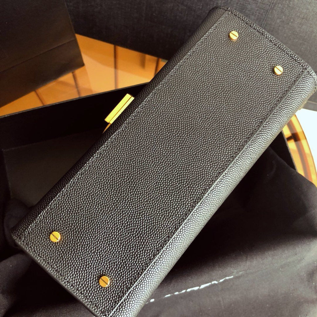 YSL Cassandra Mini Top Handle Bag Black product image 6, provided for visual reference and product detail review