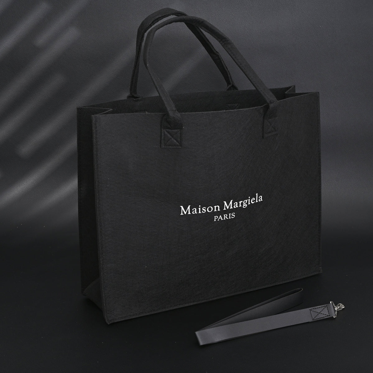Maison Margiela MM6 Tote Bag – Limited Edition Black Canvas Shopper product image 1, provided for visual reference and