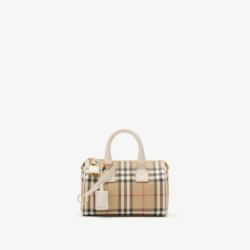 Burberry Mini Check Bowling Bag product image 1, provided for visual reference and product detail review