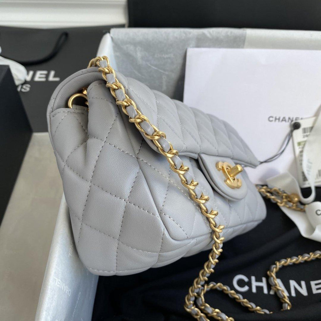 Chanel Pearl Crush Mini Flap Bag Gray product image 4, provided for visual reference and product detail review