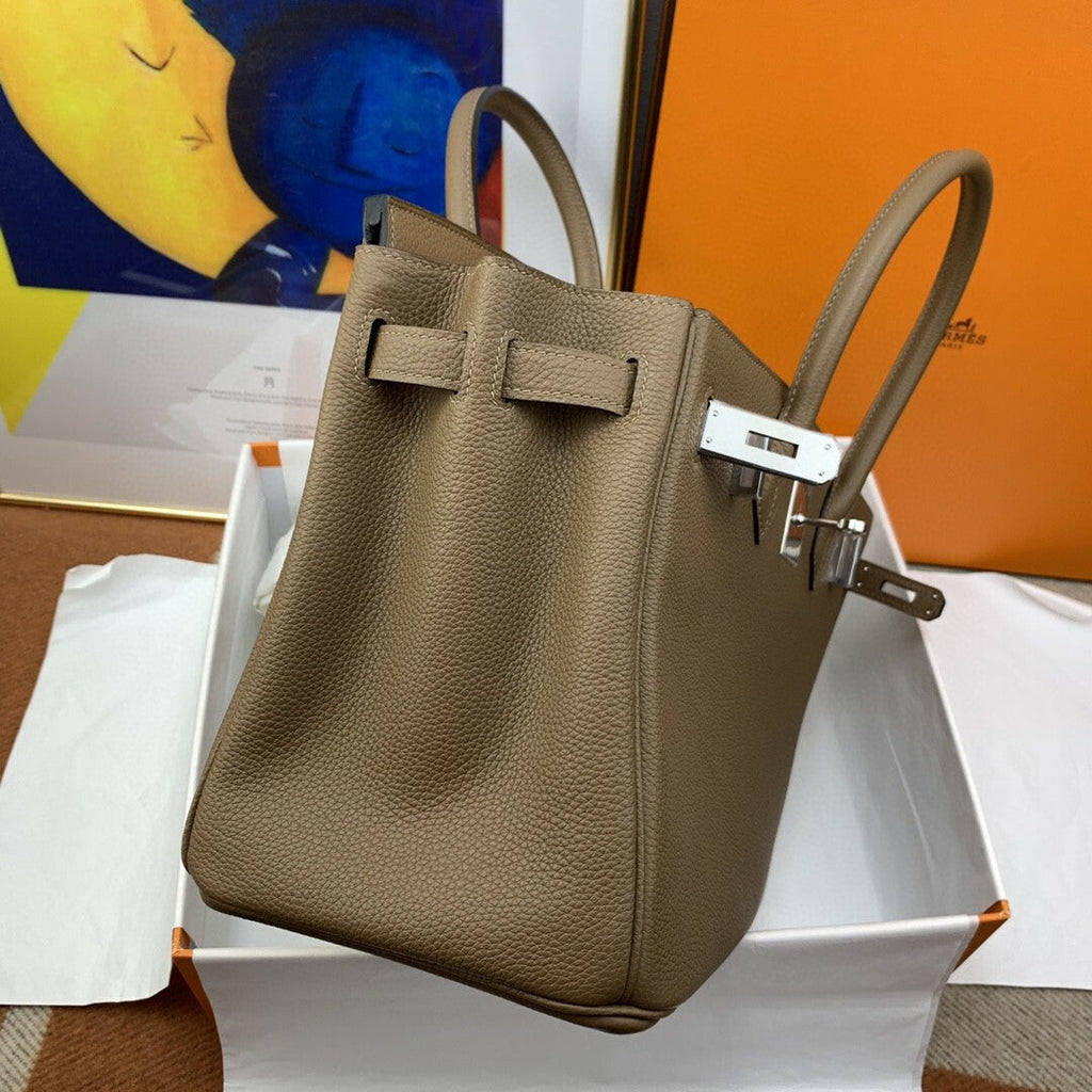 Hermes Birkin 30 Togo Etoupe Bag Silver Hardware Handbags (11.8in30cm) - Grey product image 4, provided for visual reference