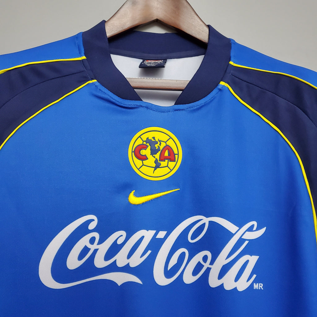 Retro Club America Jersey 2001-02 Away Blue Football Kit product image 2