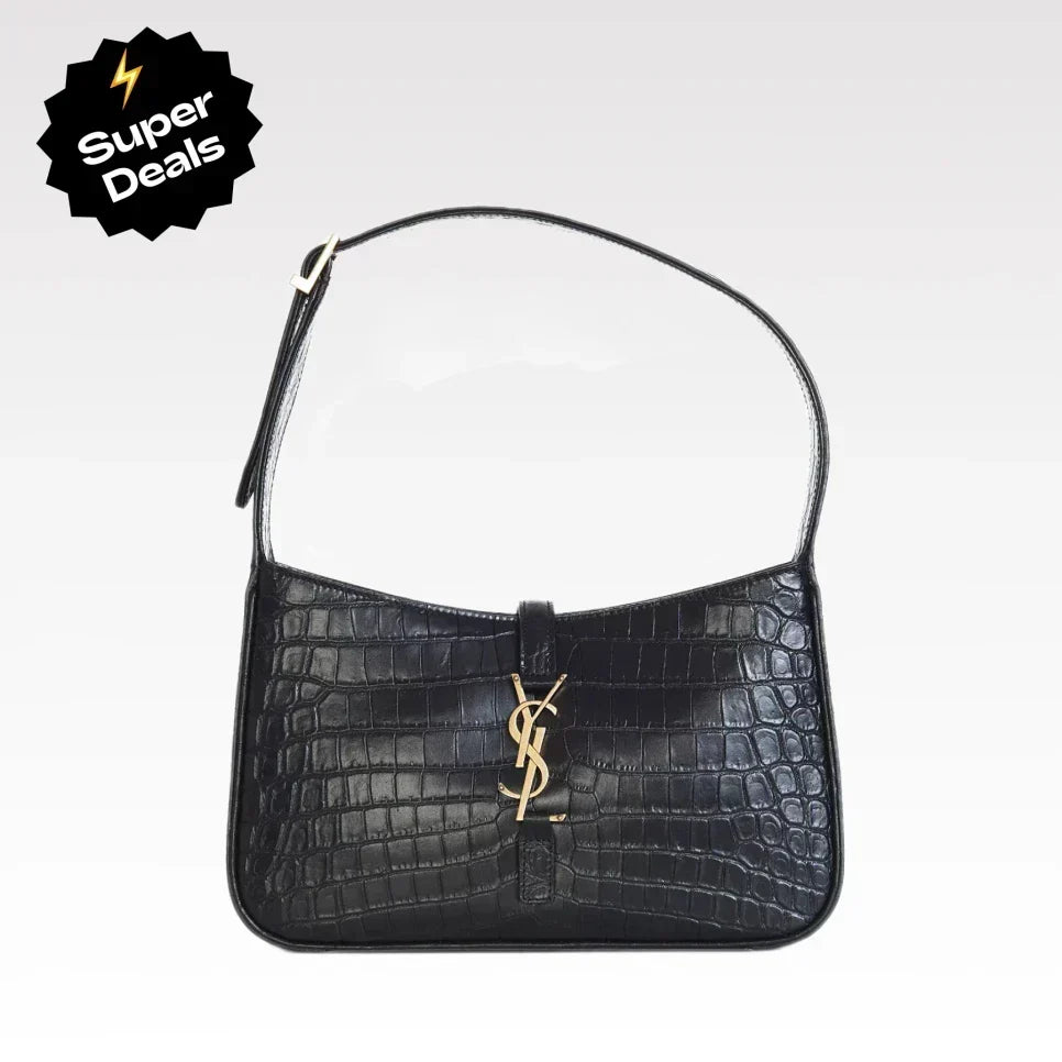 YSL Croc-Embossed the 5 To 7 Hobo Bag product image 1, provided for visual reference and product detail review