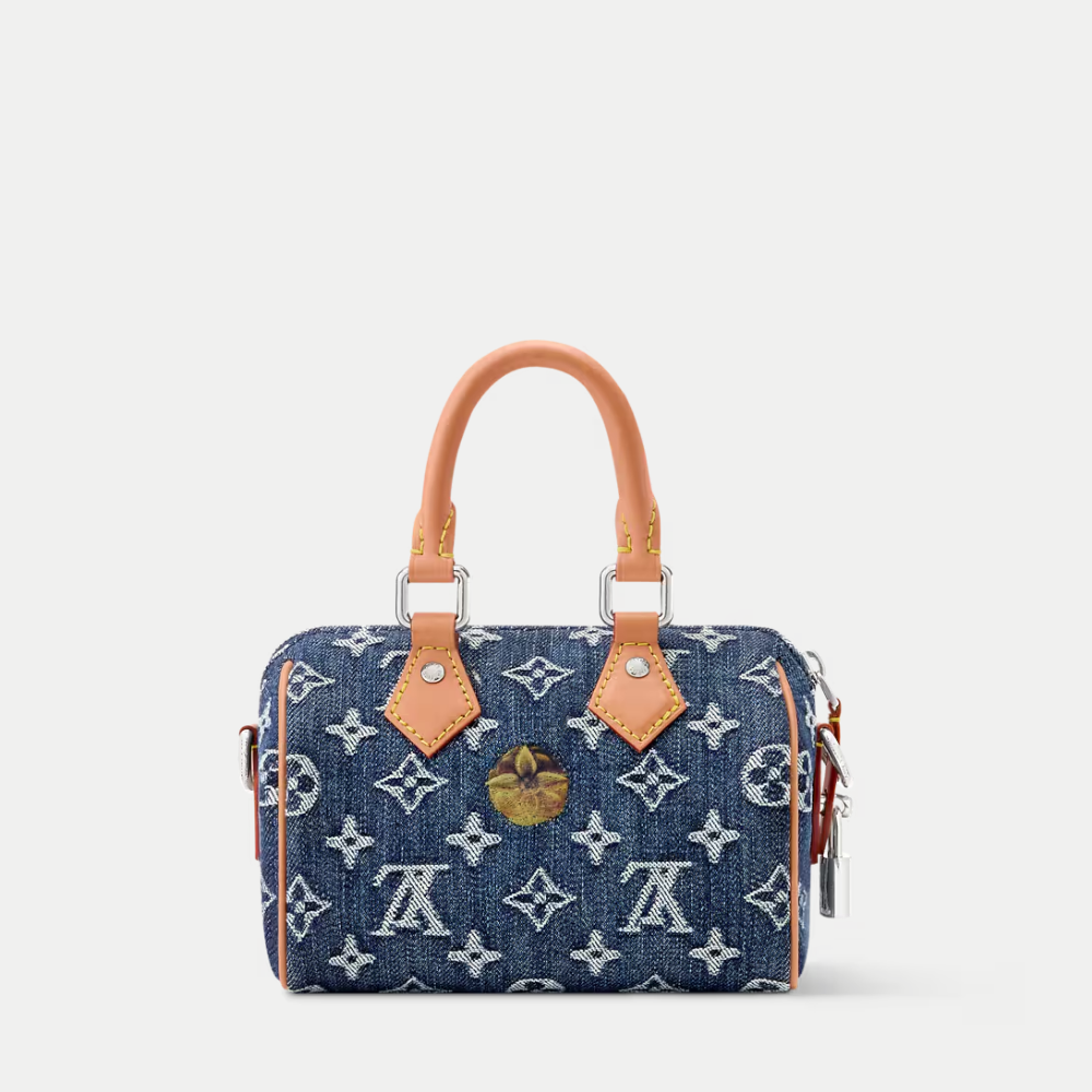 LV Speedy 18 Bandoulière Handbag - Blue product image 3, provided for visual reference and product detail review