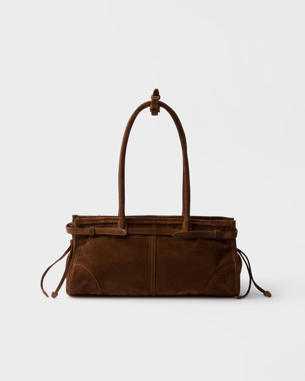 Prada Bonnie Medium Suede Handbag product image 3, provided for visual reference and product detail review