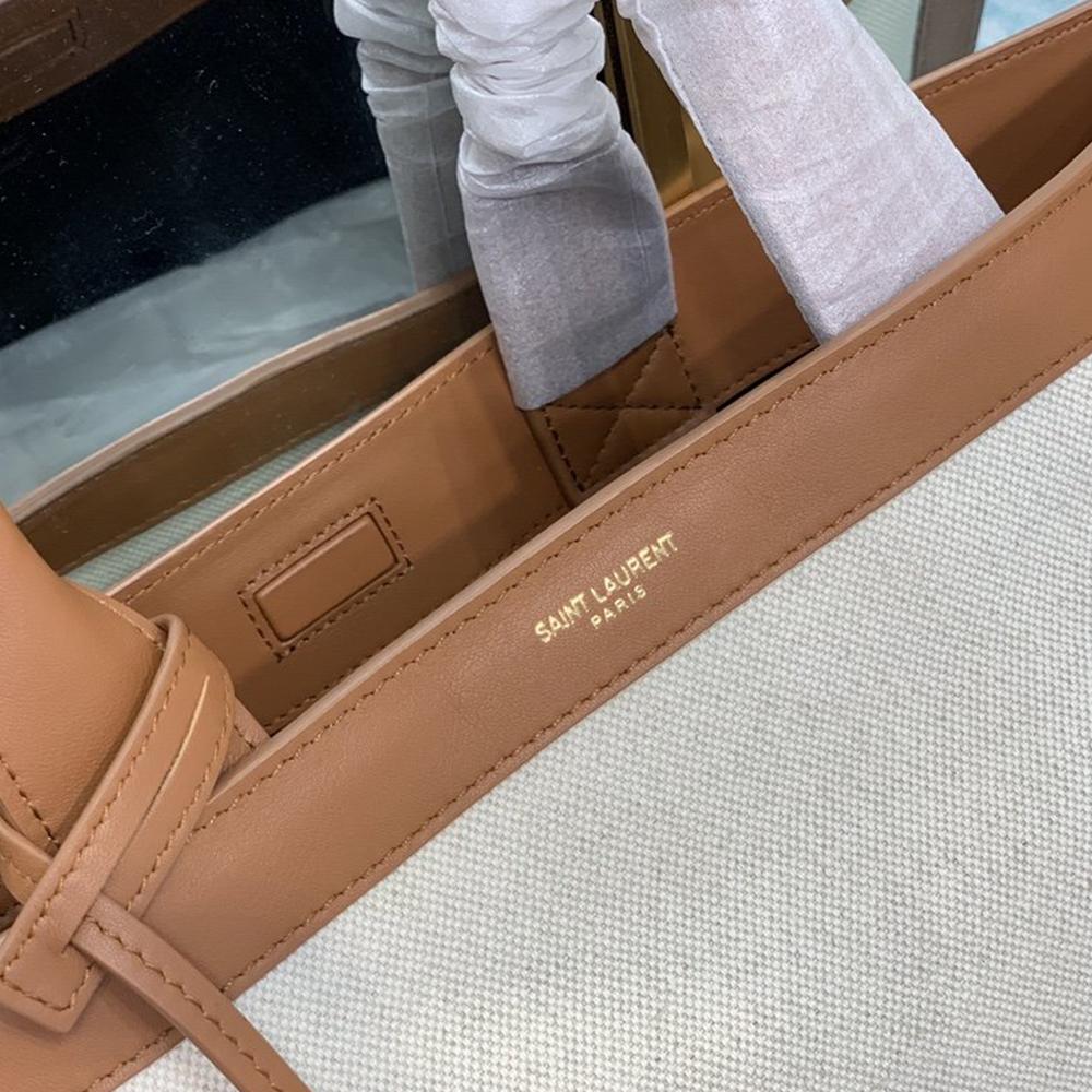 YSL Tag Hobo Bag - Beige/Brown product image 5, provided for visual reference and product detail review