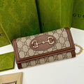 Gucci Brown Saddle Buckle Handbag product image 1, provided for visual reference and product detail review