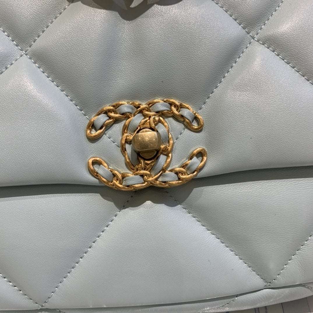 Chanel 19 Small Flap Bag Tiffany Blue product image 8, provided for visual reference and product detail review