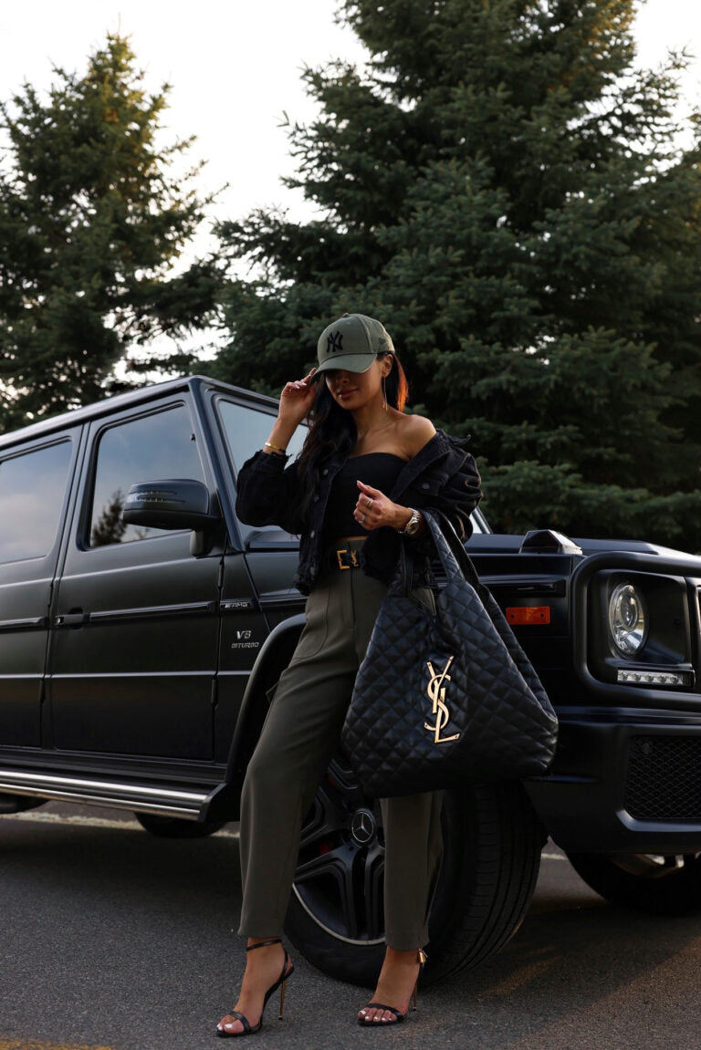 Saint Laurent Icare Maxi Shopping Bag in Quilted Lambskin - Black product image 3, provided for visual reference and product