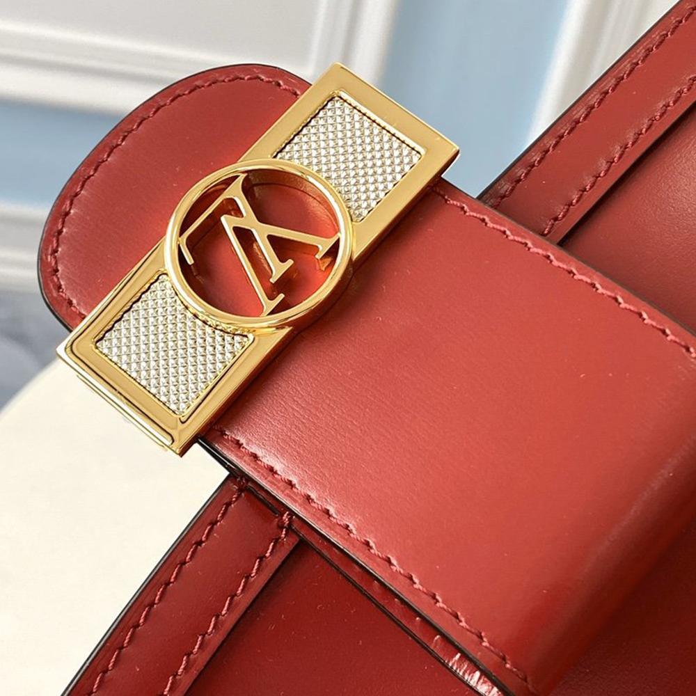LV Dauphine MM Cherry Red Handbag product image 6, provided for visual reference and product detail review
