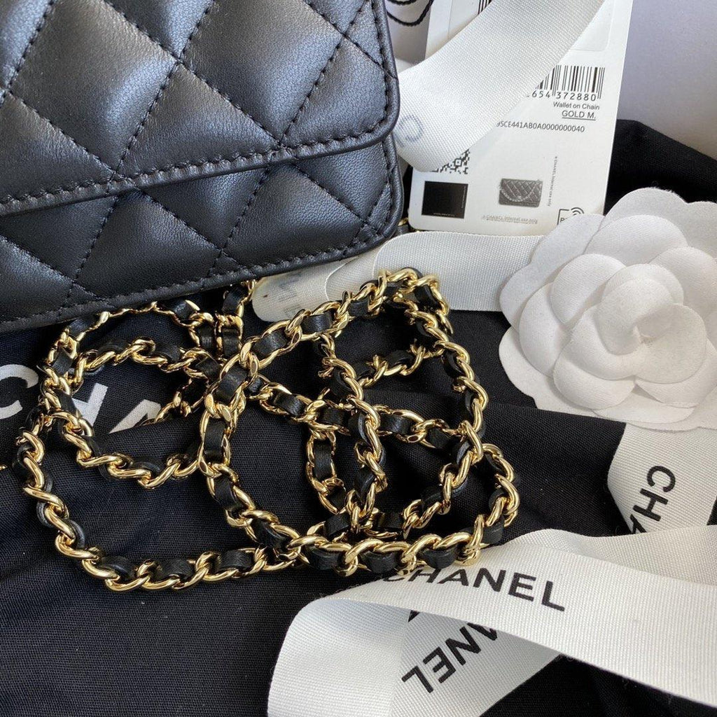 Chanel Wallet On Chain WOC Black Lambskin - Classic Black product image 5, provided for visual reference and product detail