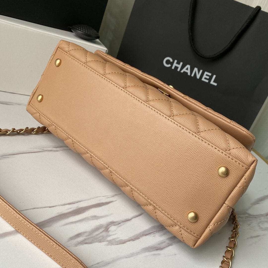 Chanel Flap Bag with Handle Beige product image 5, provided for visual reference and product detail review