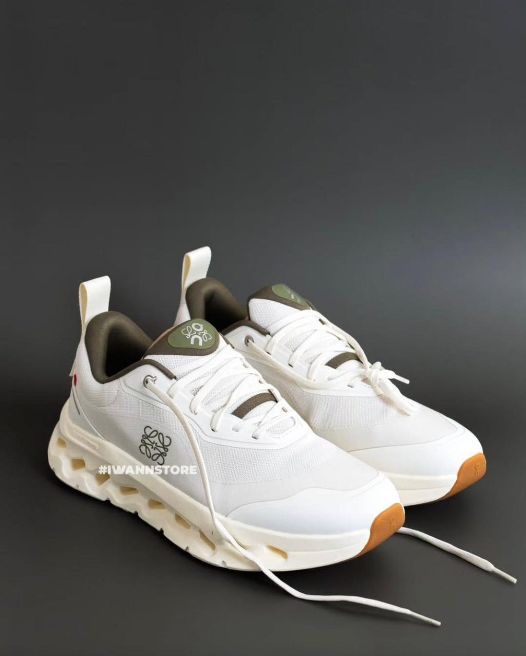 LOEWE x On Cloudtilt 2.0 White/Brown Lifestyle Sneakers product image 3, provided for visual reference and product detail