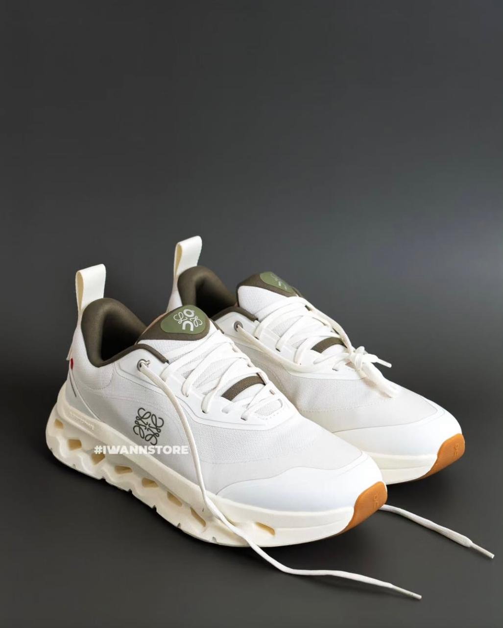 LOEWE x On Cloudtilt 2.0 White/Brown Lifestyle Sneakers product image 3, provided for visual reference and product detail