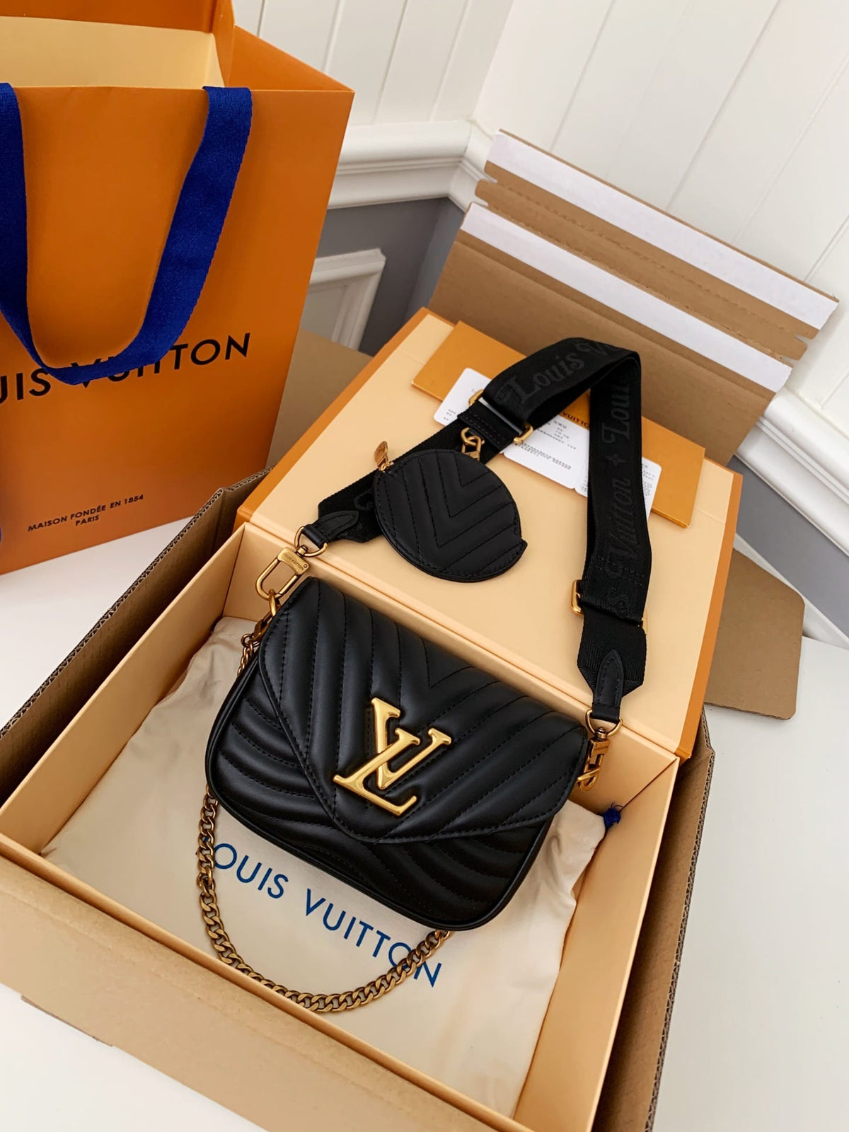 Louis Vuitton New Wave Multi-Pochette Handbag - Black product image 1, provided for visual reference and product detail