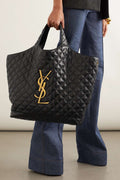 Saint Laurent Icare Extra Large Embellished Quilted Leather Tote - Black product image 1, provided for visual reference and