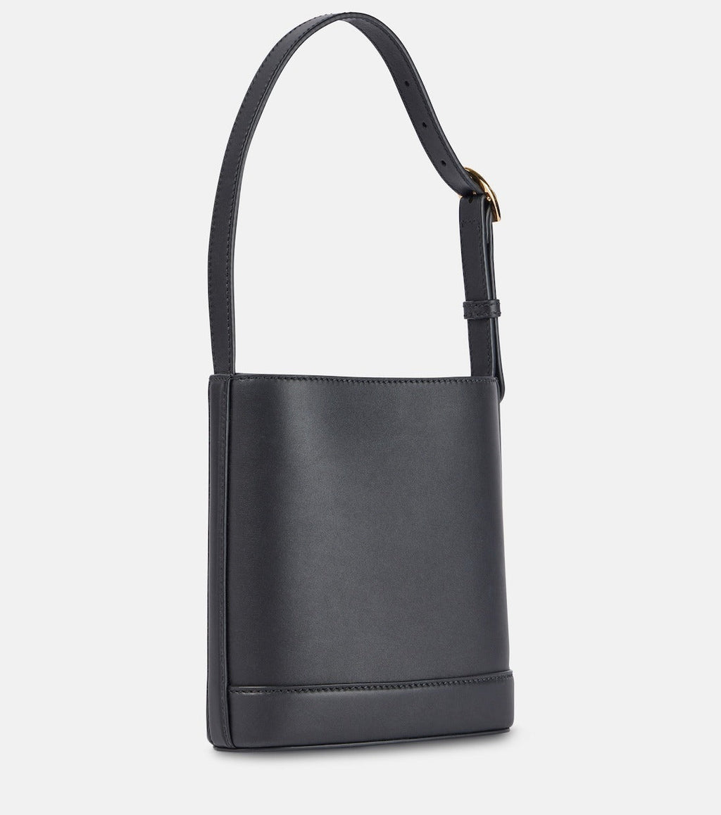 Gucci Small Horsebit Embellished Leather Bucket Bag - Black product image 3, provided for visual reference and product