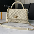 Flap Bag with Top Handle - White product image 1, provided for visual reference and product detail review