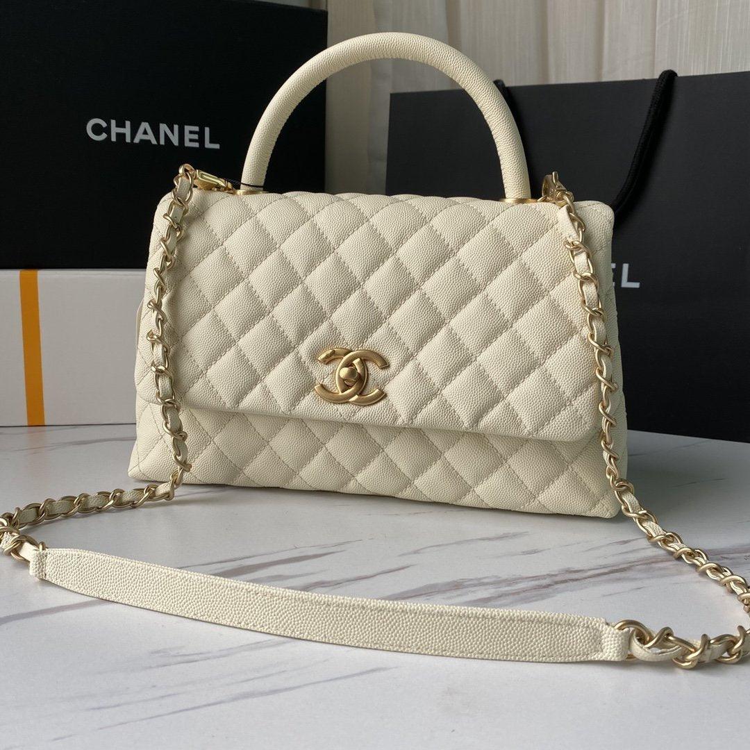 Flap Bag with Top Handle - White product image 1, provided for visual reference and product detail review