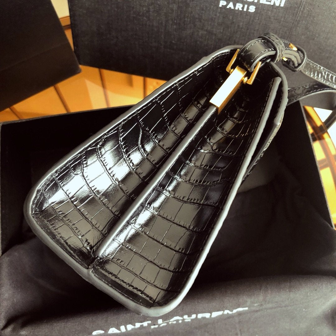 YSL Cassandra Mini Top Handle Bag Black product image 7, provided for visual reference and product detail review