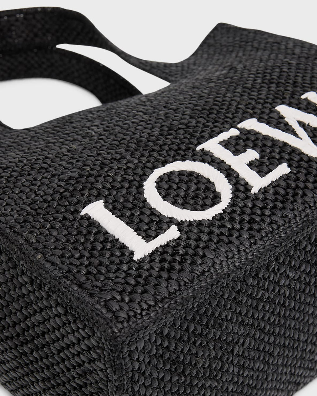 Loewe Logo Raffia Tote Bag - Black product image 6, provided for visual reference and product detail review