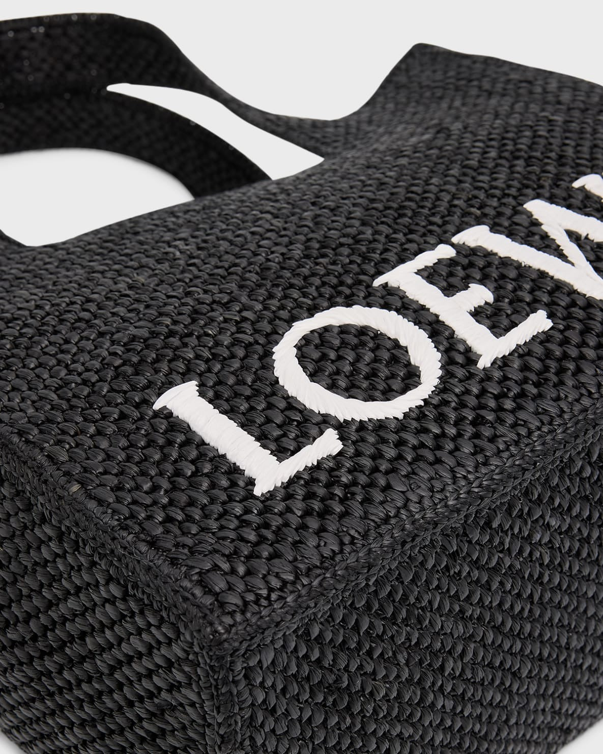 Loewe Logo Raffia Tote Bag - Black product image 6, provided for visual reference and product detail review