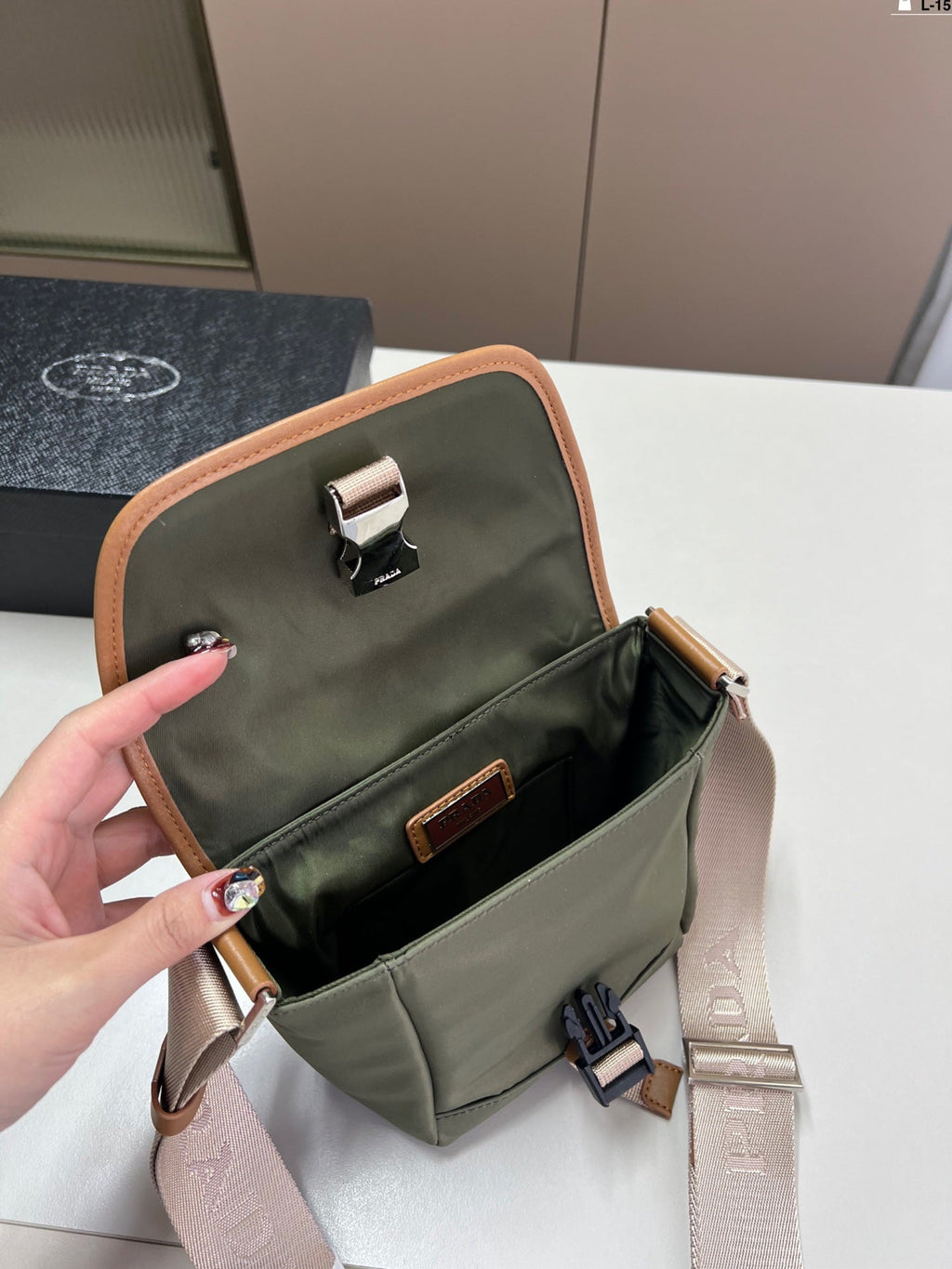Prada Vintage Messenger Bag Crossbody - Green product image 9, provided for visual reference and product detail review