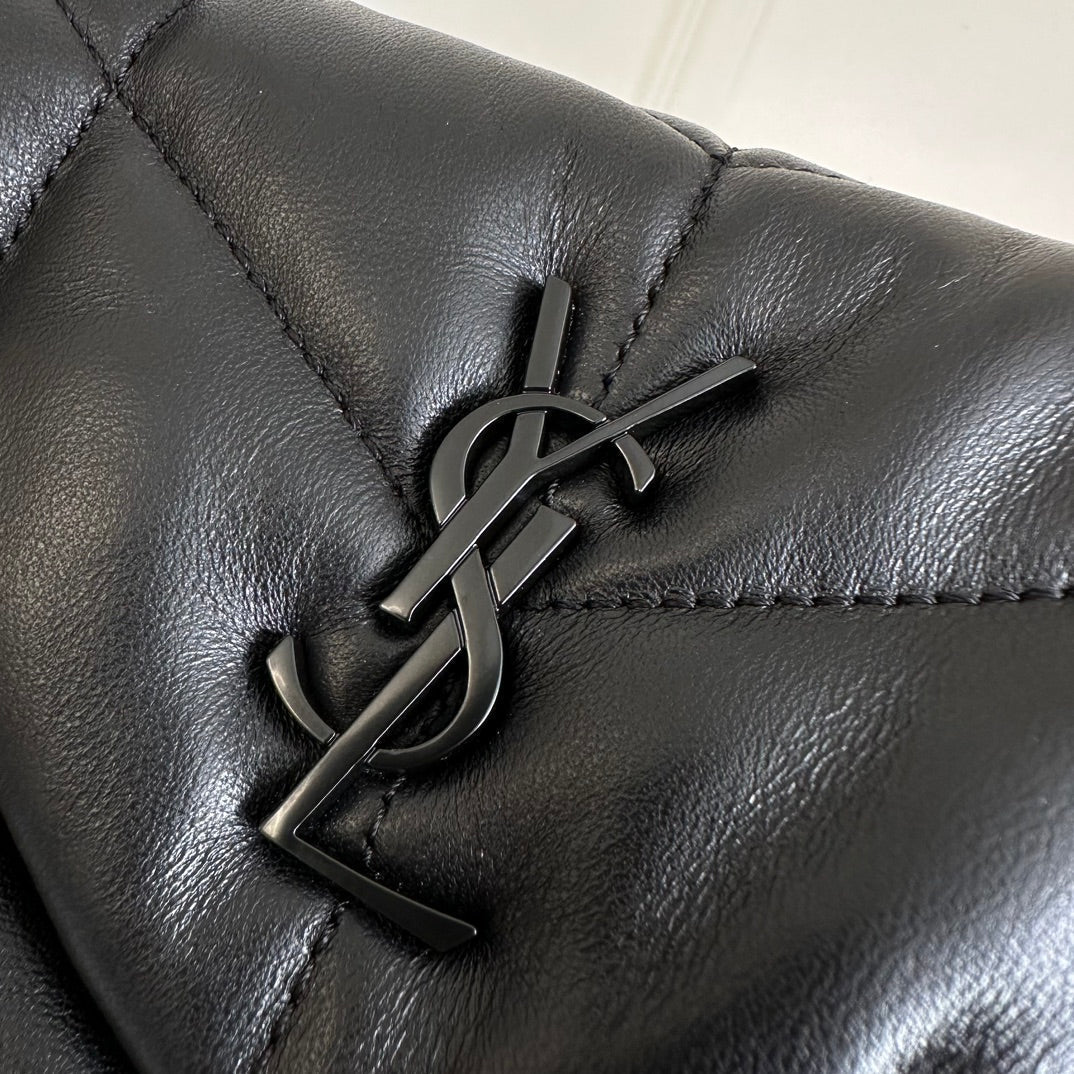 YSL Loulou Puffer Toy Bag in Quilted Lambskin Black Size 23x15.5x8.5 product image 6, provided for visual reference and