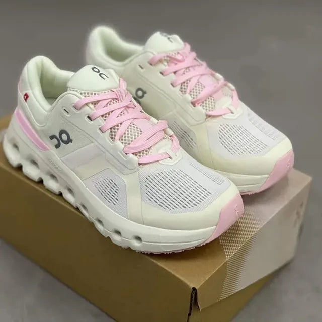 On Cloudrunner 2 Pink/White Running Shoes product image 2, provided for visual reference and product detail review