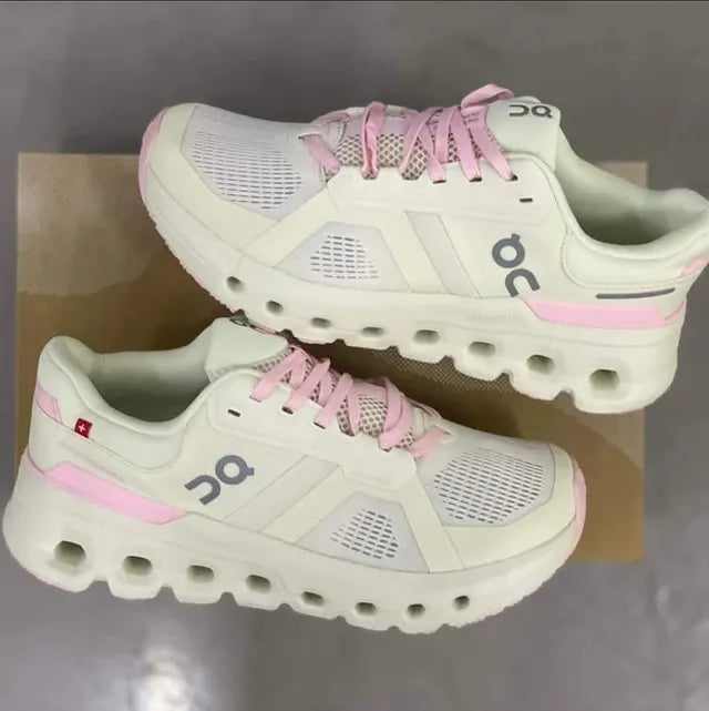 On Cloudrunner 2 Pink/White Running Shoes product image 1, provided for visual reference and product detail review