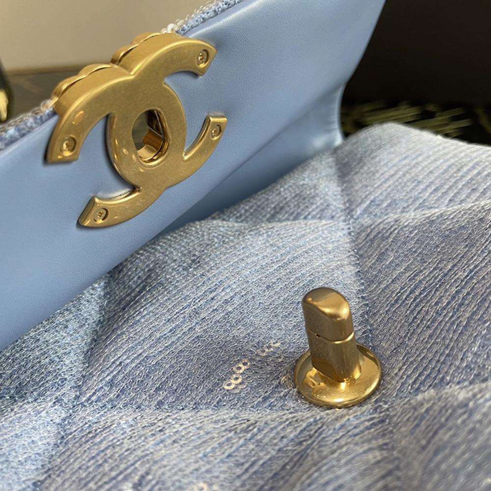 Chanel 19 Sequin Flap Bag - Light Blue product image 8, provided for visual reference and product detail review